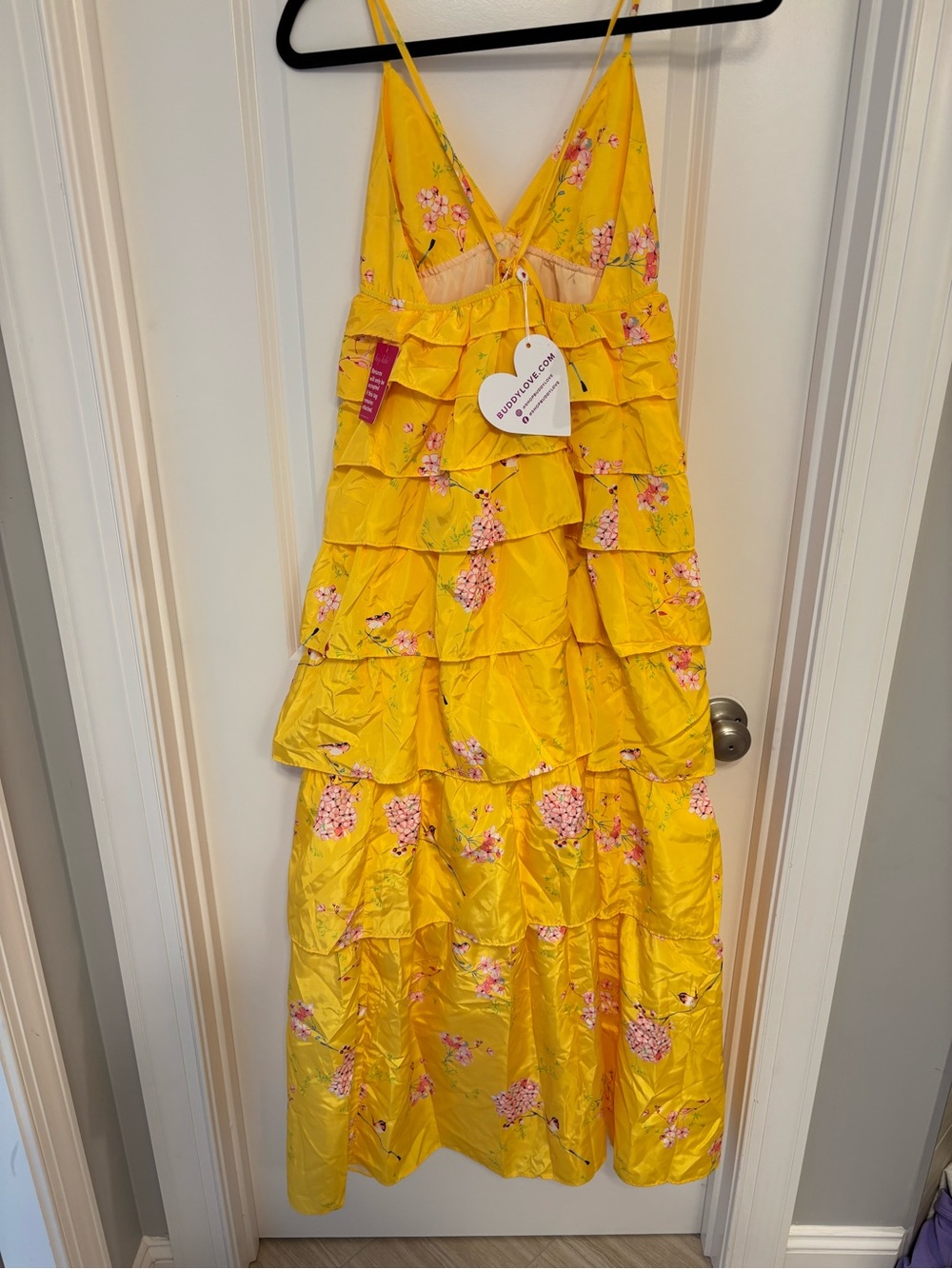 Buddy Love Yellow Floral Tiered Maxi Dress - Picture 4 of 4